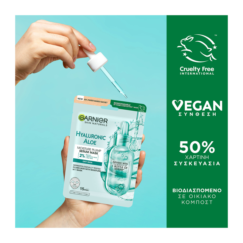 GARNIER - SKIN NATURALS Hyaluronic Aloe Tissue Mask - 28gr